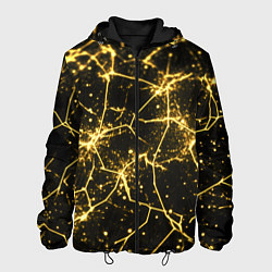 Мужская куртка Золотистые пути на черном