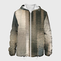 Мужская куртка Размытые серо-бежевые полосы