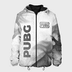 Куртка с капюшоном мужская PUBG - white gradient вертикально, цвет: 3D-черный