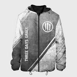 Куртка с капюшоном мужская Three Days Grace - grey gradient вертикально, цвет: 3D-черный