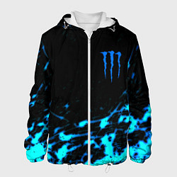 Мужская куртка Monster energy голубые краски