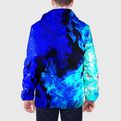 Мужская куртка Monster energy синий дым / 3D-Белый – фото 4