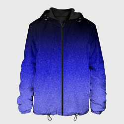 Мужская куртка Градиент индиго из чёрно в синий текстура крошка