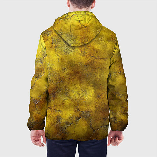 Мужская куртка Золотая ржавая текстура / 3D-Белый – фото 4