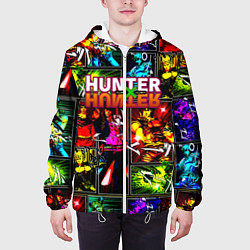 Куртка с капюшоном мужская Hunter x hunter neon anime, цвет: 3D-белый — фото 2