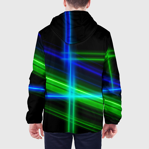 Мужская куртка Color blue black green / 3D-Белый – фото 4