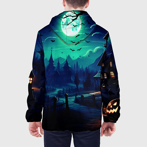 Мужская куртка Day of the Dead - Хэллоуин / 3D-Белый – фото 4