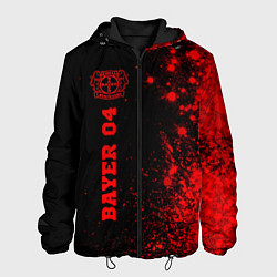 Куртка с капюшоном мужская Bayer 04 - red gradient по-вертикали, цвет: 3D-черный