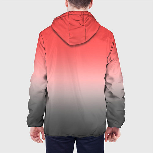 Мужская куртка Бледный красно-серый градиент / 3D-Белый – фото 4