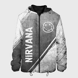 Куртка с капюшоном мужская Nirvana - grey gradient вертикально, цвет: 3D-черный