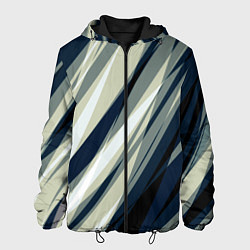 Мужская куртка Синий с оливковым диагональные полосы