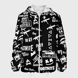 Мужская куртка Черно белые логотипы игр