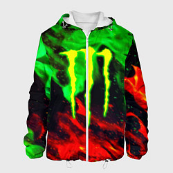 Мужская куртка Monster energy огонь лого