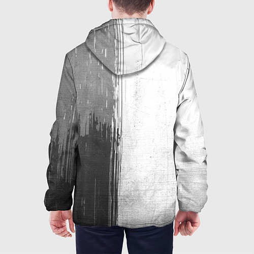 Мужская куртка Thousand Foot Krutch - white gradient по-вертикали / 3D-Черный – фото 4