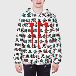 Куртка с капюшоном мужская Monster energy japan glitch, цвет: 3D-белый — фото 2