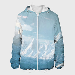 Мужская куртка Снежный горный хребет светло-голубой