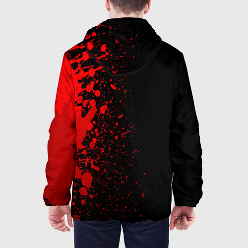Мужская куртка Chelsea - red gradient по-вертикали / 3D-Черный – фото 4