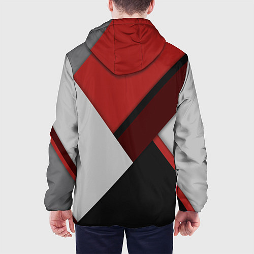 Мужская куртка Color black red grey / 3D-Белый – фото 4