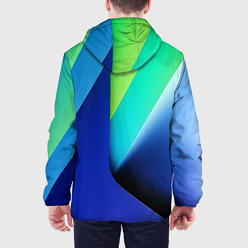 Мужская куртка Color blue green / 3D-Белый – фото 4