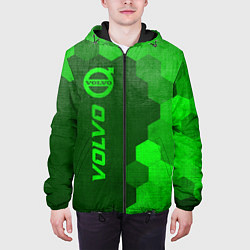 Куртка с капюшоном мужская Volvo - green gradient по-вертикали, цвет: 3D-черный — фото 2