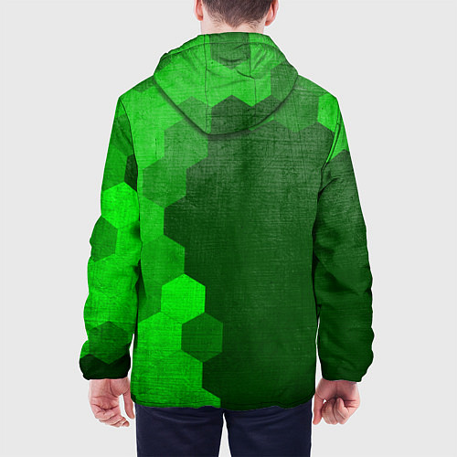 Мужская куртка Volvo - green gradient по-вертикали / 3D-Черный – фото 4