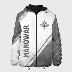 Куртка с капюшоном мужская Manowar - white gradient вертикально, цвет: 3D-черный