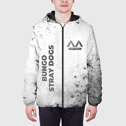 Куртка с капюшоном мужская Bungo Stray Dogs - white gradient вертикально, цвет: 3D-черный — фото 2