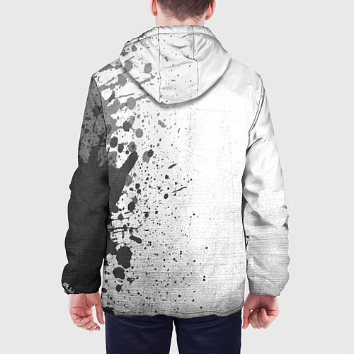 Мужская куртка Король и Шут - white gradient по-вертикали / 3D-Черный – фото 4