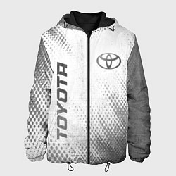 Куртка с капюшоном мужская Toyota - white gradient вертикально, цвет: 3D-черный
