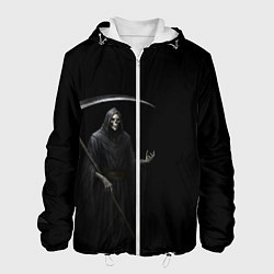 Куртка с капюшоном мужская Memento mortis, цвет: 3D-белый