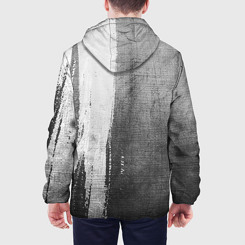 Мужская куртка Bon Jovi - grey gradient по-вертикали / 3D-Черный – фото 4