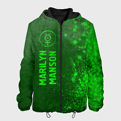 Мужская куртка Marilyn Manson - green gradient по-вертикали