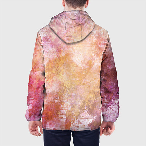 Мужская куртка Абстракция - atomic gold / 3D-Белый – фото 4