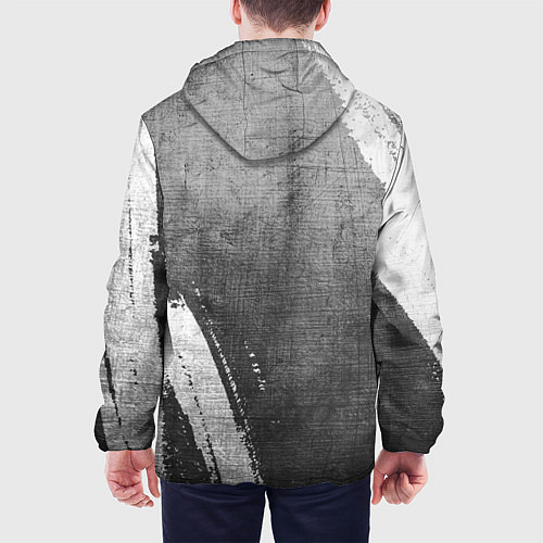 Мужская куртка Ajax - grey gradient вертикально / 3D-Черный – фото 4