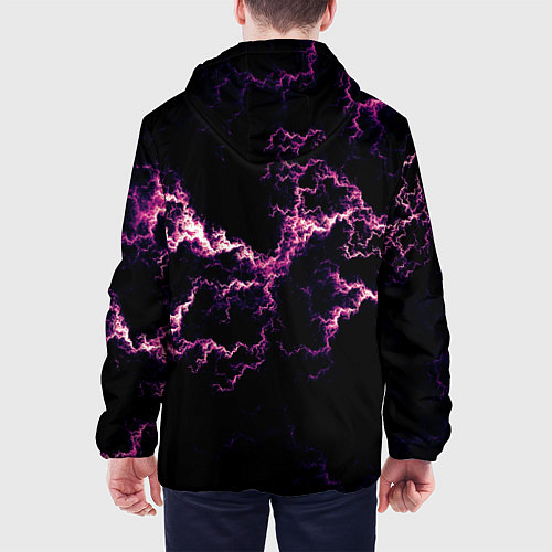 Мужская куртка Lightning pink glow / 3D-Белый – фото 4