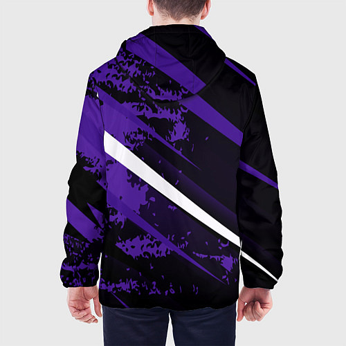 Мужская куртка Color black purple line / 3D-Белый – фото 4