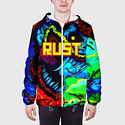 Куртка с капюшоном мужская Rust hyperbeast, цвет: 3D-белый — фото 2