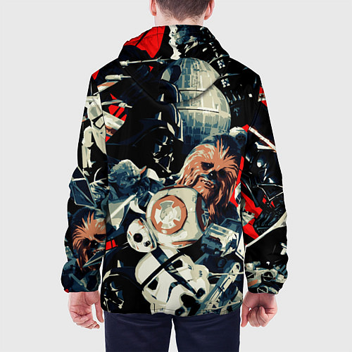 Мужская куртка Звездные войны персонажи / 3D-Белый – фото 4