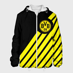 Куртка с капюшоном мужская Borussia geometry yellow, цвет: 3D-белый
