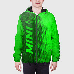 Куртка с капюшоном мужская Mini - green gradient по-вертикали, цвет: 3D-черный — фото 2