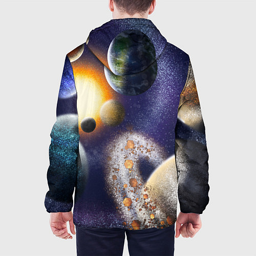 Мужская куртка Парад планет / 3D-Белый – фото 4