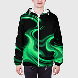 Куртка с капюшоном мужская Color green smoke, цвет: 3D-белый — фото 2