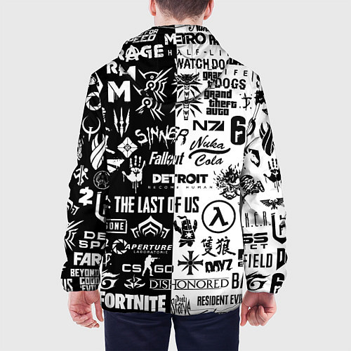 Мужская куртка Nasa логотипы игр / 3D-Белый – фото 4