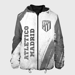 Куртка с капюшоном мужская Atletico Madrid - white gradient вертикально, цвет: 3D-черный