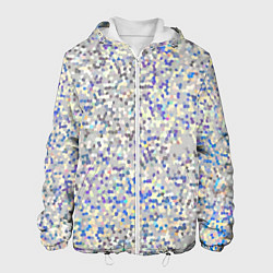 Мужская куртка Мелкая мозаика перламутровый серо-голубой