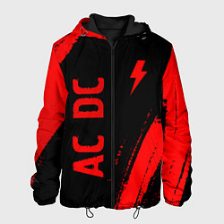 Мужская куртка AC DC - red gradient вертикально