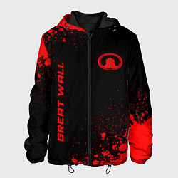 Мужская куртка Great Wall - red gradient вертикально