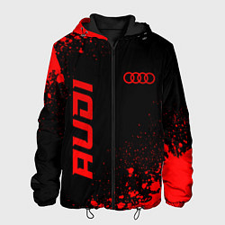Мужская куртка Audi - red gradient вертикально