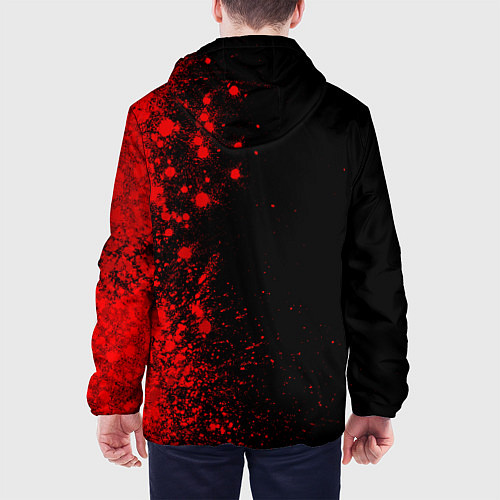Мужская куртка Zotye - red gradient по-вертикали / 3D-Черный – фото 4