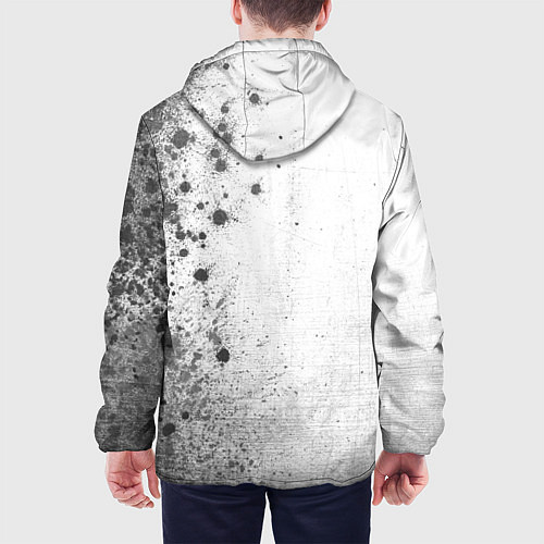 Мужская куртка Sabaton - white gradient по-вертикали / 3D-Черный – фото 4